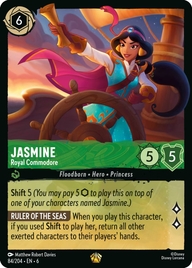Jasmine - Royal Commodore | Azurite Sea #84 (Near Mint) | Disney Lorcana Single Australia (Near Mint)