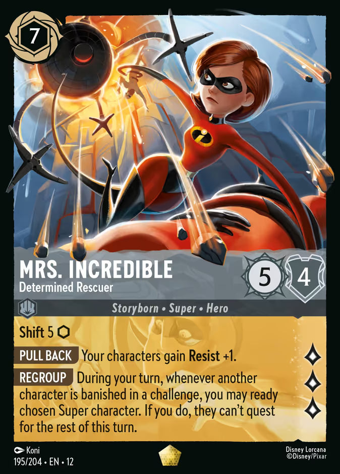 Mrs. Incredible - Determined Rescuer | Wilds Unknown #195 (Near Mint) | Disney Lorcana Single Australia (Near Mint)
