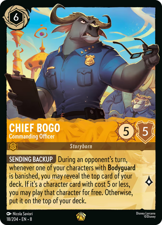 Chief Bogo - Commanding Officer | Reign of Jafar #18 (Near Mint Foil) | Disney Lorcana Single Australia (Near Mint)