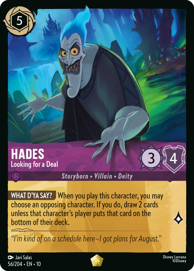 Hades - Looking for a Deal | Whispers in the Well #56 (Near Mint) | Disney Lorcana Single Australia (Near Mint)