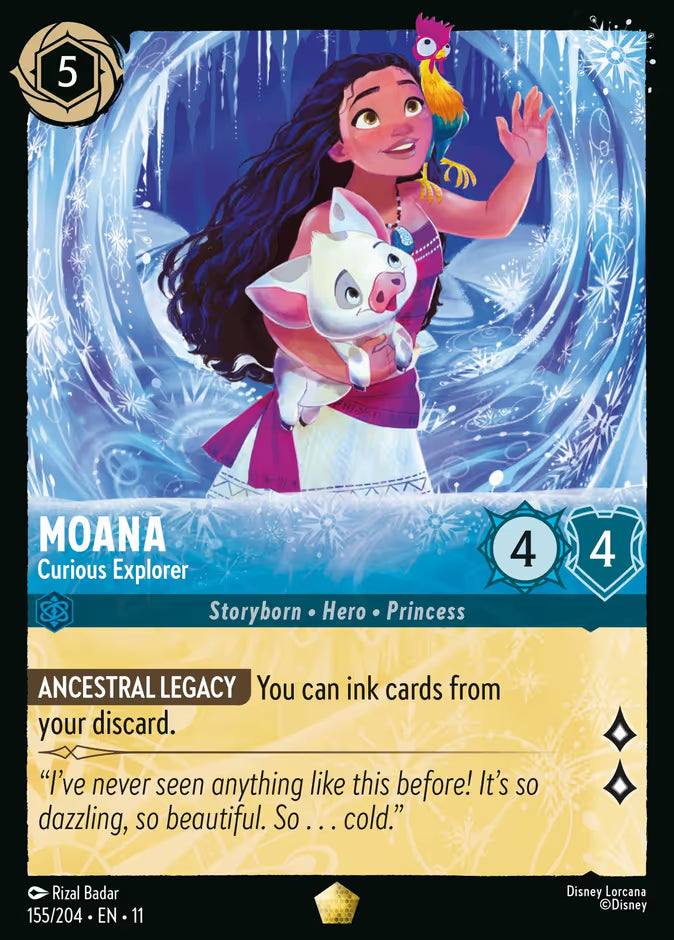 Moana - Curious Explorer | Winterspell #155 (Near Mint) | Disney Lorcana Single Australia (Near Mint)