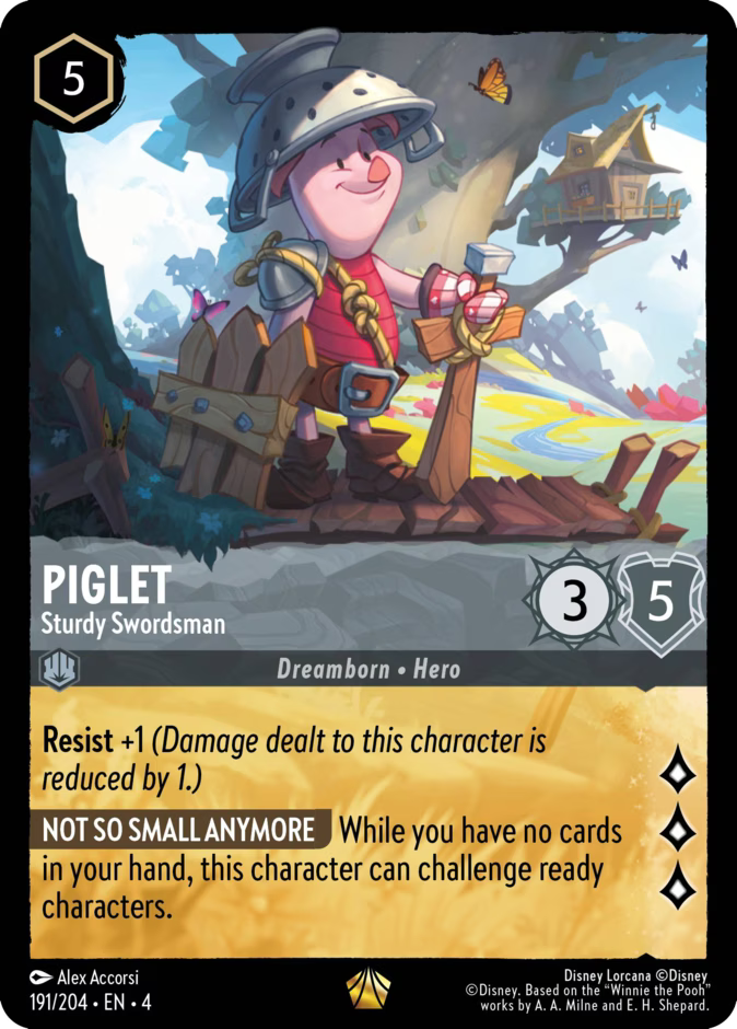 Piglet - Sturdy Swordsman | Ursula's Return #191 (Near Mint) | Disney Lorcana Single Australia (Near Mint)