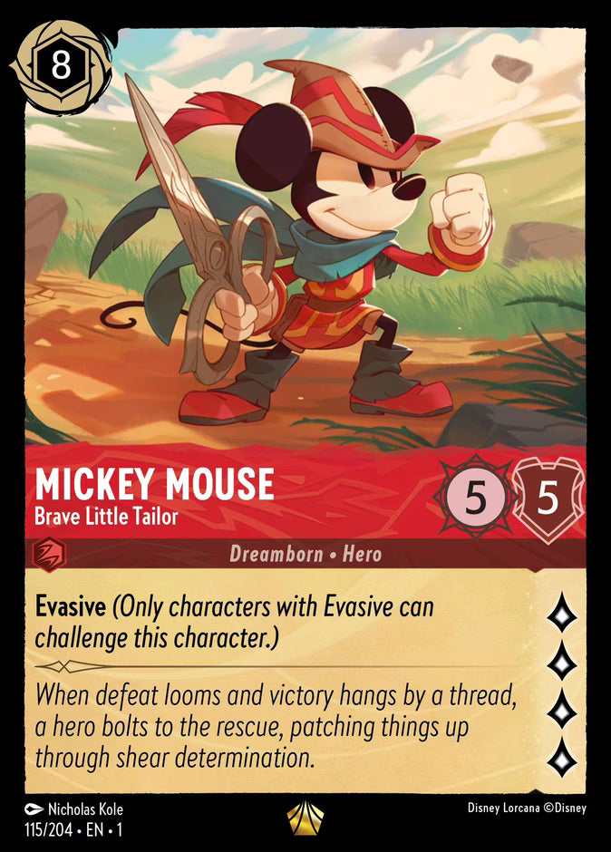 Mickey Mouse - Brave Little Tailor | The First Chapter #115 (Near Mint) | Disney Lorcana Single Australia (Near Mint)