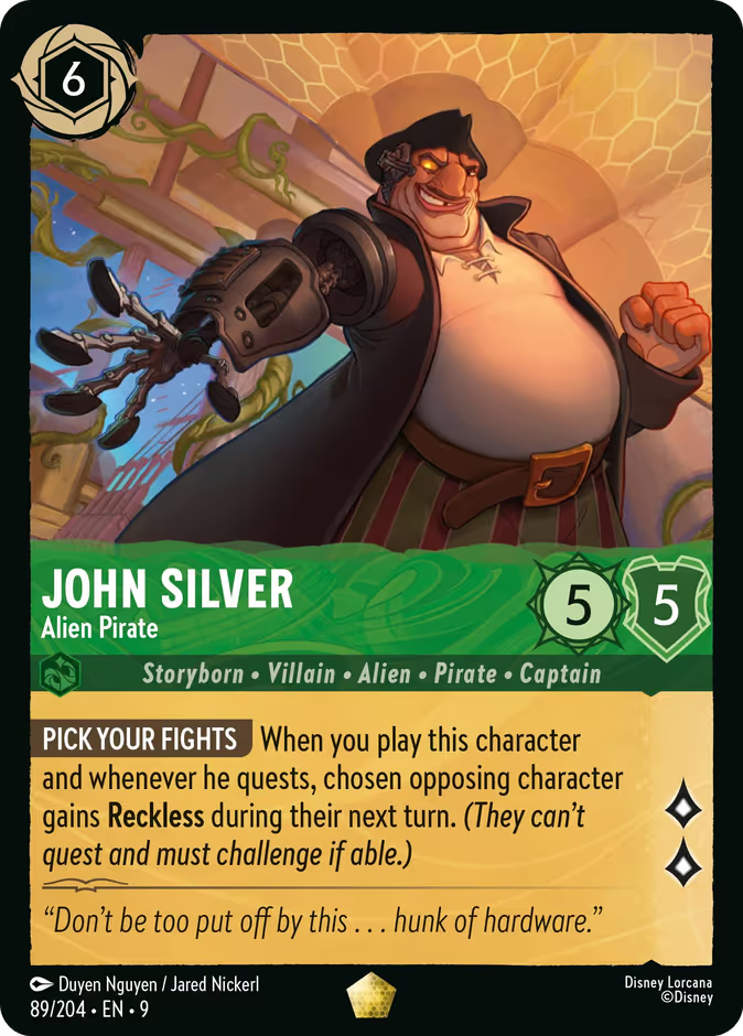 John Silver - Alien Pirate | Fabled #89 (Near Mint Foil) | Disney Lorcana Single Australia (Near Mint)