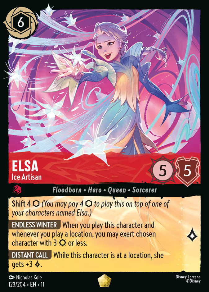 Elsa - Ice Artisan | Winterspell #123 (Near Mint Foil) | Disney Lorcana Single Australia (Near Mint)