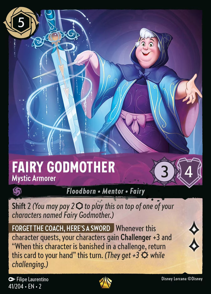 Fairy Godmother - Mystic Armorer | Rise of the Floodborn #41 (Near Mint) | Disney Lorcana Single Australia (Near Mint)