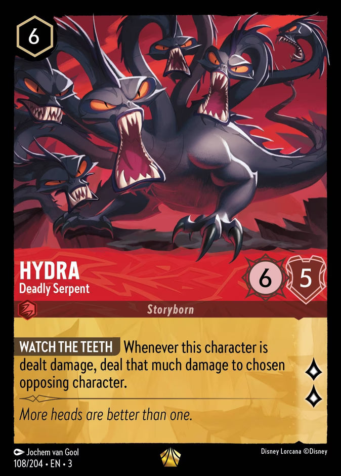Hydra - Deadly Serpent | Into the Inklands #108 (Near Mint Foil) | Disney Lorcana Single Australia (Near Mint)