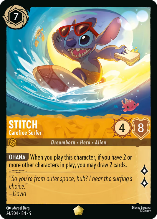 Stitch - Carefree Surfer | Fabled #24 (Near Mint) | Disney Lorcana Single Australia (Near Mint)