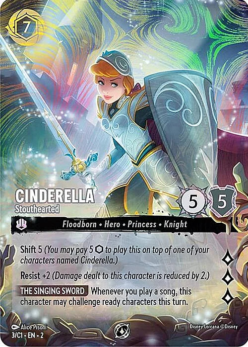 Cinderella - Stouthearted - DLC Top Prize Foil Promo 3/C1 EN 2 | Disney Lorcana Single Australia (Near Mint)